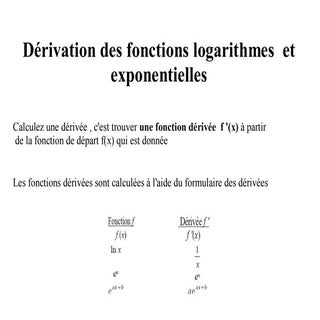 DéRivation De Fonctions Logarithmique