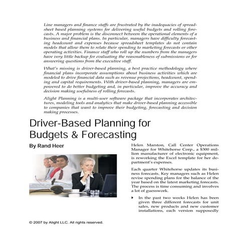 Driver Based Planning