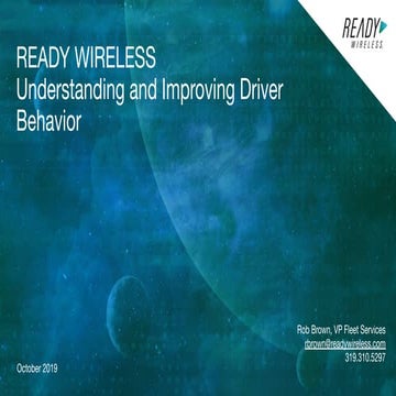 Monitoring and Improving Driver Behavior