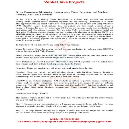 Driver drowsiness and lane detection screenshots