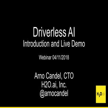 Driverless AI - Introduction and Live Demo