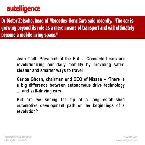 The autonomous vehicle revolution: how it will affect the automotive sector