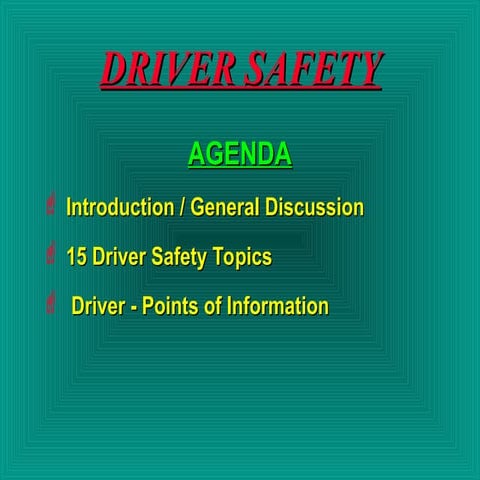Road safety awarness training | PPTX