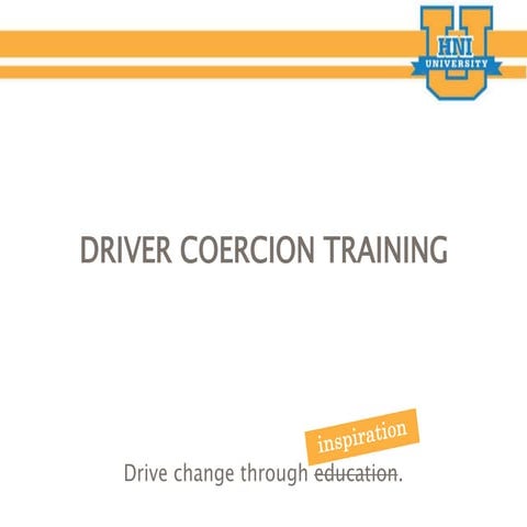 Driver Training Coercion for Motor Carriers