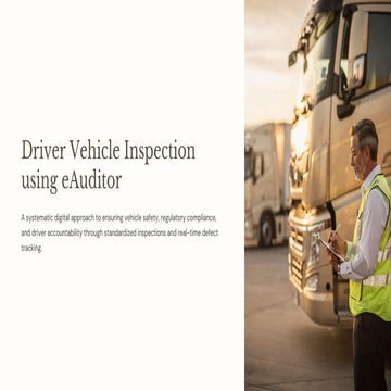 Vehicle Inspection Checklist with eAuditor | PDF