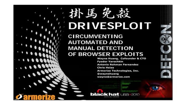 Drivesploit: Circumventing Both Automated AND Manual Drive-By-Download Detection