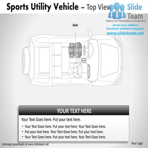 Drive sports utility blue vehicle power point slides and ppt diagram templates 