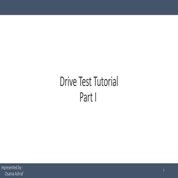 Drive Test and Optimization Tutorial - I.pdf