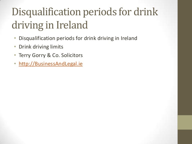 Drink Driving Limits in IrelandDriving Disqualifications