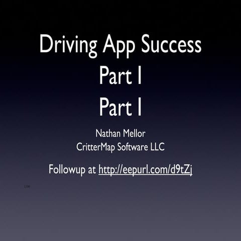 Driving App Success Part I