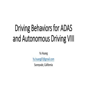 Driving Behavior for ADAS and Autonomous Driving VIII