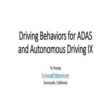 Driving Behavior for ADAS and Autonomous Driving IX