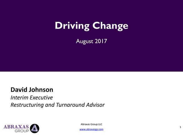 Driving Change
