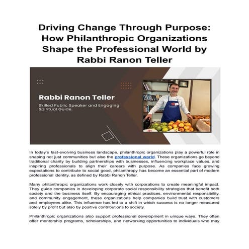 Driving Change Through Purpose_ How Philanthropic Organizations Shape ...