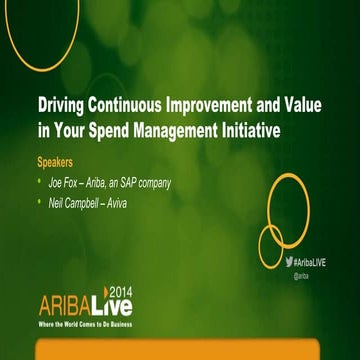 Driving Continuous Improvement & Value in Your Spend Management Initiative | ...
