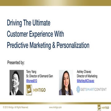 [Webinar] Driving The Ultimate Customer Experience With Predictive Marketing ...