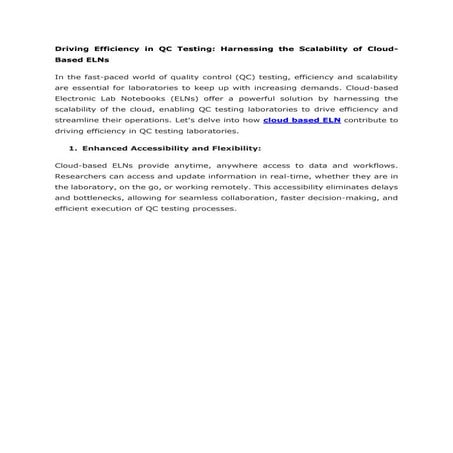 Driving Efficiency in QC Testing Harnessing the Scalability of Cloud-Based ELNs.docx