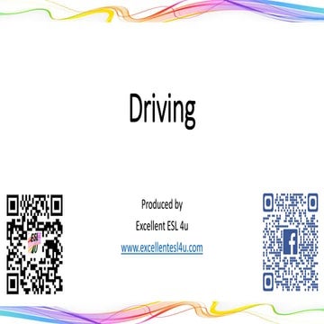 ESL driving flashcards | PDF