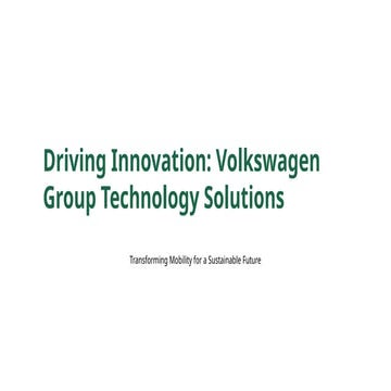 Volkswagen Group: Strategic Business Analysis & Future Mobility Outlook ...