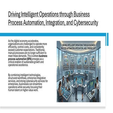 Driving Intelligent Operations with Business Process Automation ...