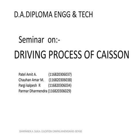 Driving  process of  caisson