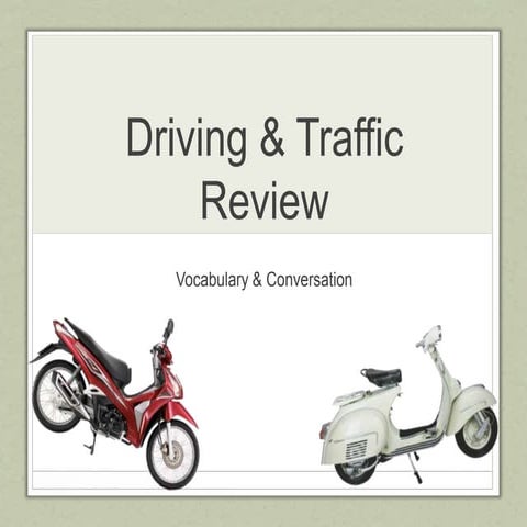 Everyday English: Driving Vocabulary Review