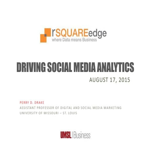 Driving Social Media Analytics PPT