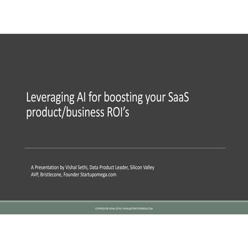 Driving valie with AI for SaaS Products