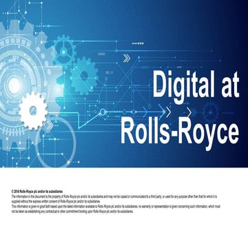 Driving workforce enablement through it innovation - Digital at Rolls-Royce