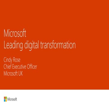 Driving workforce enablement through it innovation - Microsoft Leading Digita...