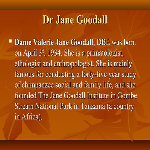 Dr jane goodall