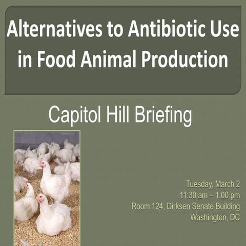 Alternatives to Antibiotic Use in Food Animal Production