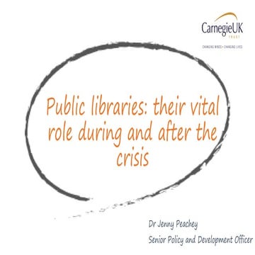 Public libraries: their vital role during and after the crisis