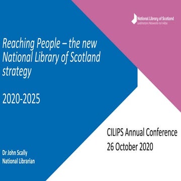 Reaching People - the new National Library of Scotland Strategy 2020-2025