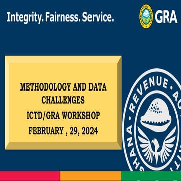 Methodology and Data Challenges - ICTD and GRA Workshop