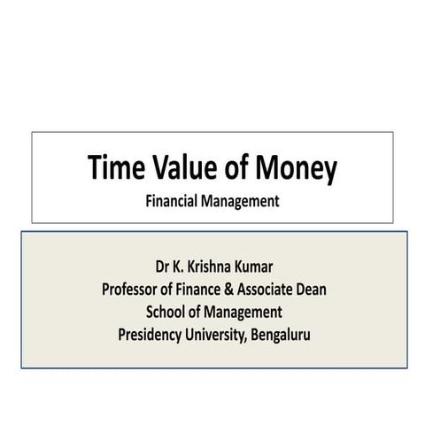  Time value of money