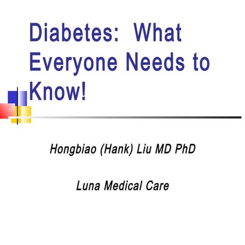 Dr liu diabetes community education