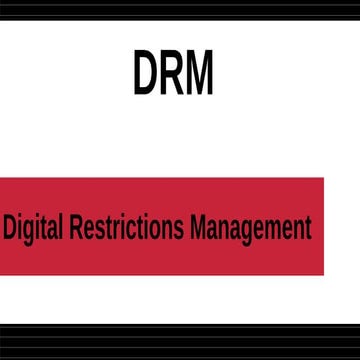 Digital Restrictions Management (DRM)