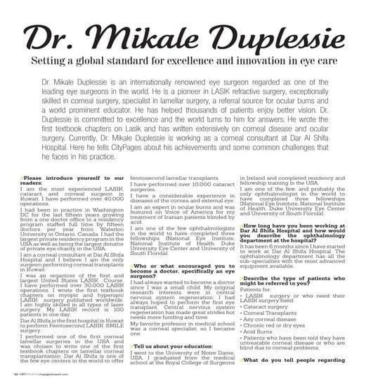 Michael Duplessie, Eye Doctor, Dr. Michael Duplessie