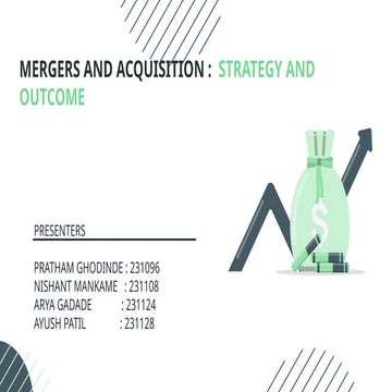 Merges and acquisitions strategy and out