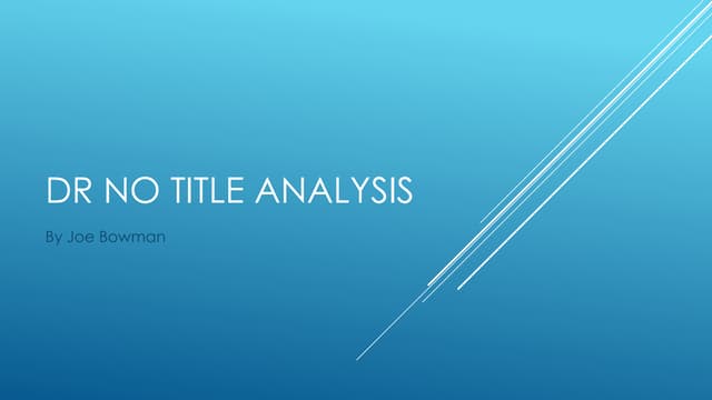 Dr no title analysis