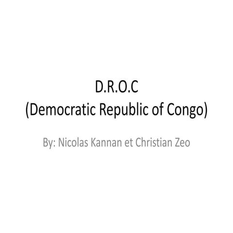 Dr oc(democratic republic of congo) | PPTX