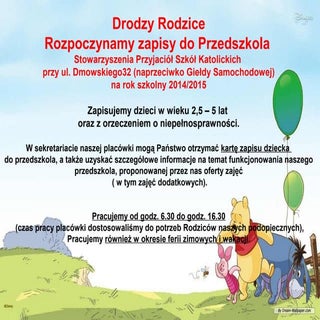 Drodzy rodzice