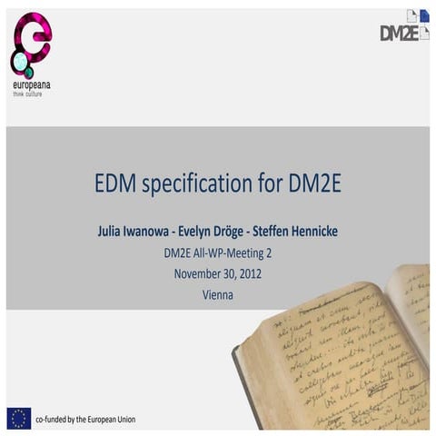 Evelyn Droege - EDM specification for DM2E
