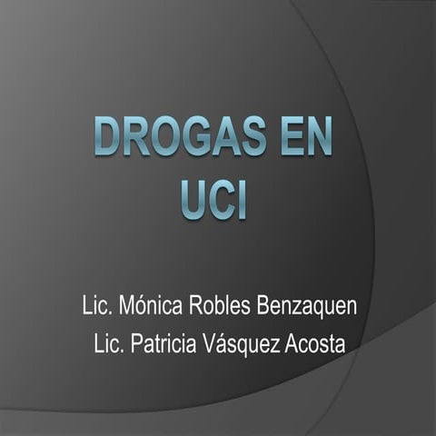 drogas en UCI