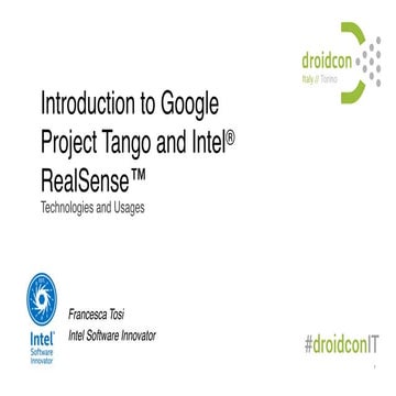 Introduction to Google Project Tango and Intel® RealSense™ | PDF