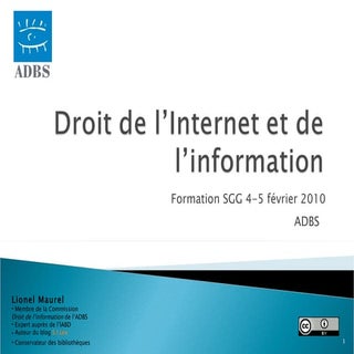 Droit de l’internet et de l’informa...