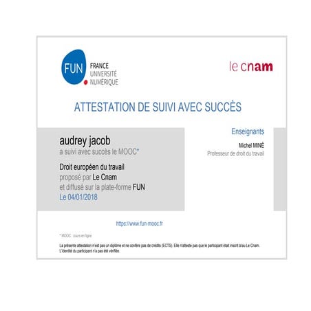 Attestation atelier rgpd | PDF