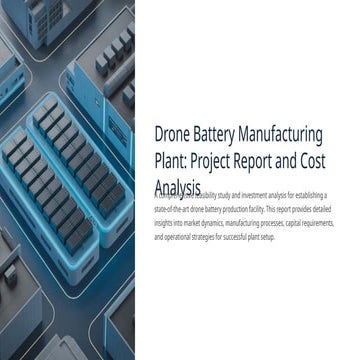 How to Start a Drone Battery Manufacturing Plant: A Complete Guide | PPTX