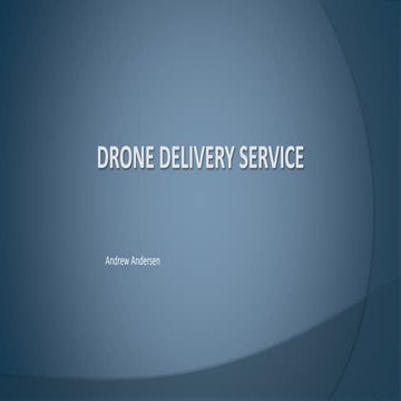 Drone delivery service